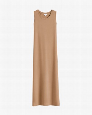 Cuyana Drape-Back Kleid Damen Braun | ZIT544EC