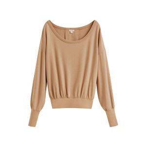 Cuyana French Terry Boatneck Sweatshirts Damen Braun | BUB619MN