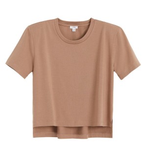 Cuyana Gepolstert Shoulder Cropped Tee T-shirts Damen Khaki | PXH538ZW