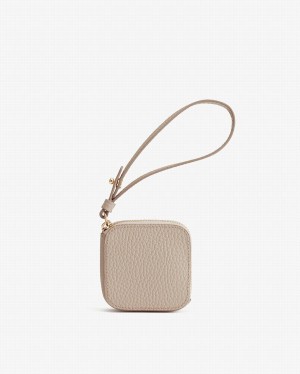 Cuyana Leder Airpod Koffertasche Damen Grau | HAQ6291YW