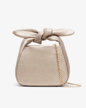 Cuyana Mini Bow Schultertaschen Damen Gold | OYL5629VW