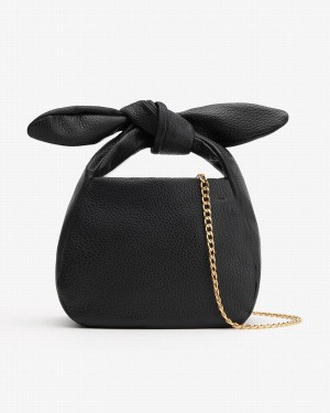 Cuyana Mini Bow Schultertaschen Damen Schwarz | UDK5664UT