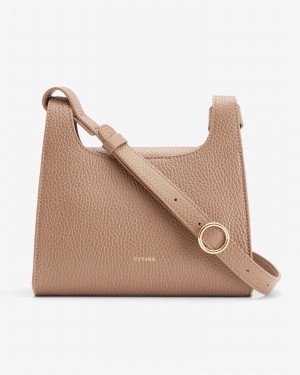 Cuyana Mini Double Loop Schultertaschen Damen Khaki | USV4839IF