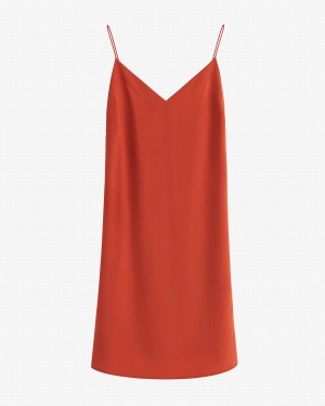 Cuyana Silk Kurzes Slip Kleid Damen Orange | KDB5185DD