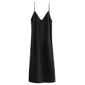 Cuyana Silk Slip Kleid Damen Schwarz | VPN3093YR