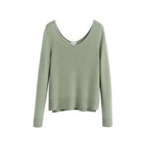 Cuyana Single-Origin Cashmere Scoop Neck Pullover Damen Grün | UUS7011IL