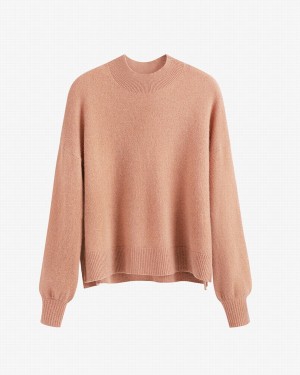 Cuyana Single Origin Cashmere Cropped Pullover Damen Beige | JGF391EF