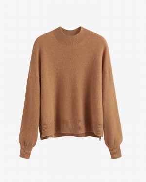 Cuyana Single Origin Cashmere Cropped Pullover Damen Braun | ANI7433YL