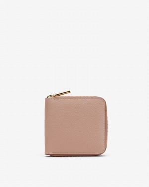 Cuyana Small Klassische Zip Around Geldbörse Damen Rosa | JOR6877VM