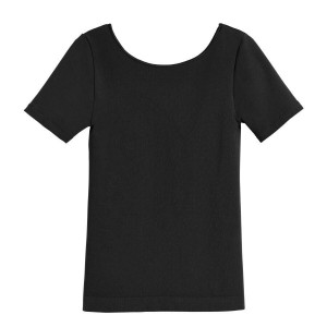 Cuyana Stretch Scoop Neck Tee T-shirts Damen Schwarz | PCI7521TW