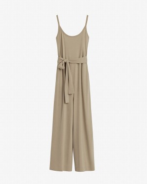 Cuyana V-Back Jumpsuit Damen Grün | NIH249YB