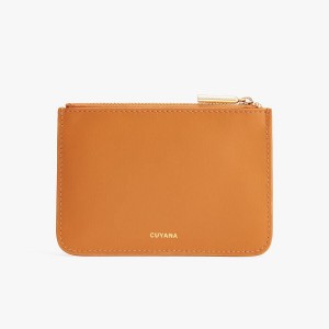 Cuyana Zero Waste Slim Leder Beuteltasche Damen Gelb | YPN6697SA