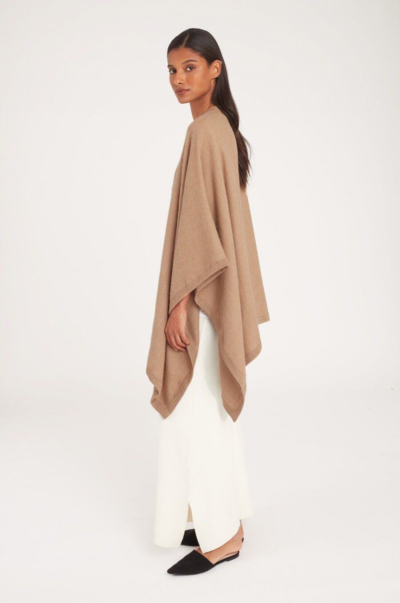 Cuyana Baby Alpaca Square Edge Cape Pullover Damen Braun | AHB7185YK