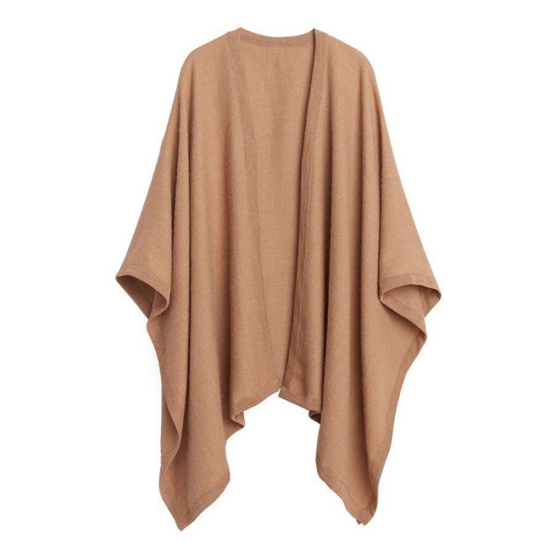 Cuyana Baby Alpaca Square Edge Cape Pullover Damen Braun | AHB7185YK