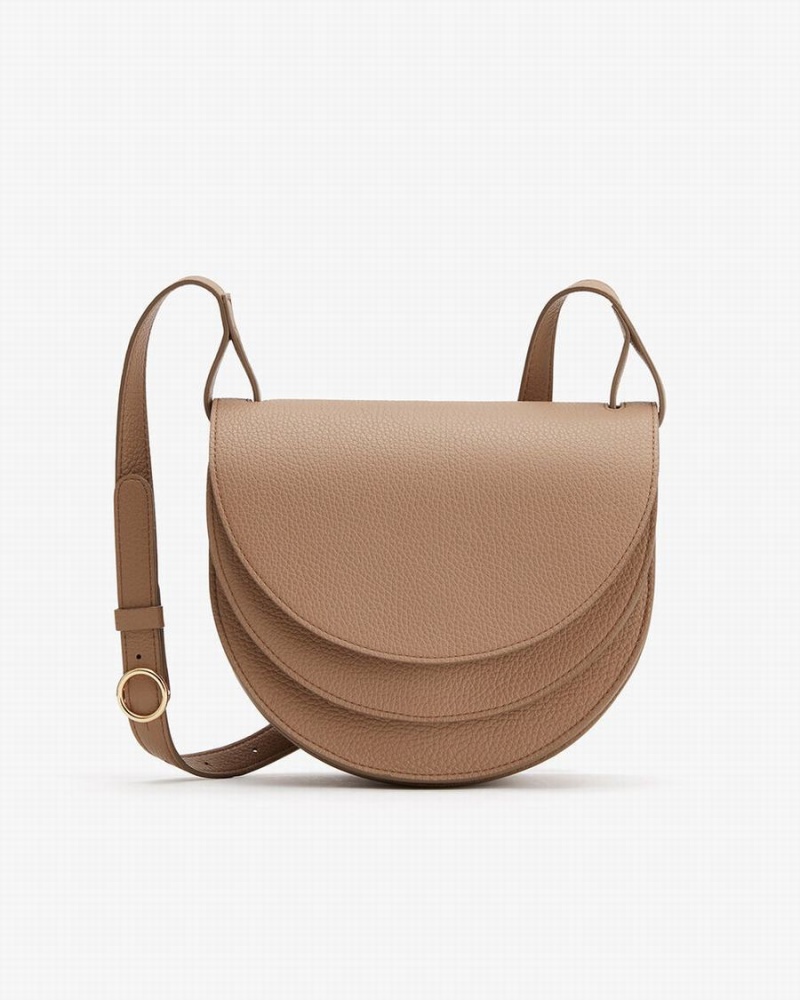 Cuyana Double Moon Satteltaschen Damen Khaki | OSA5135OP