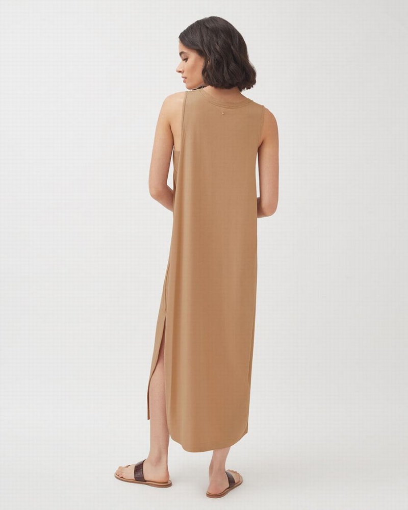 Cuyana Drape-Back Kleid Damen Braun | ZIT544EC