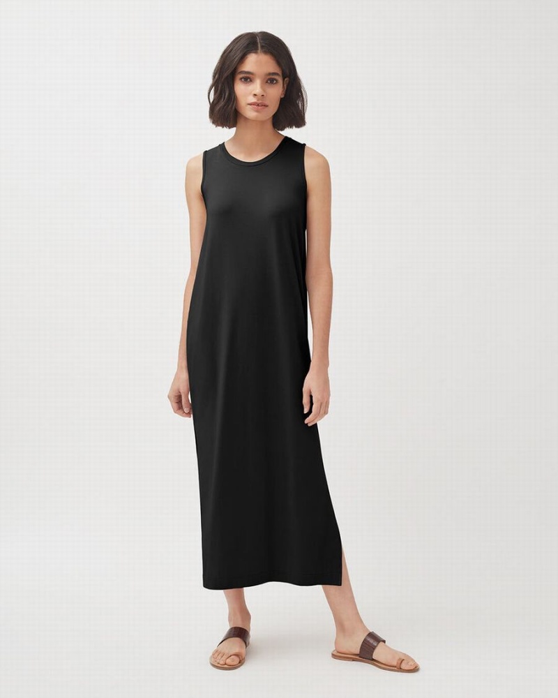 Cuyana Drape-Back Kleid Damen Schwarz | ZOV6922SA