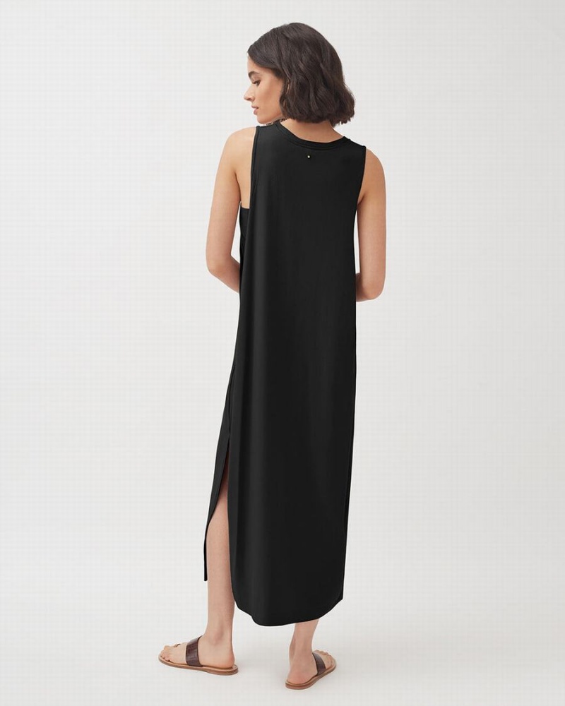 Cuyana Drape-Back Kleid Damen Schwarz | ZOV6922SA