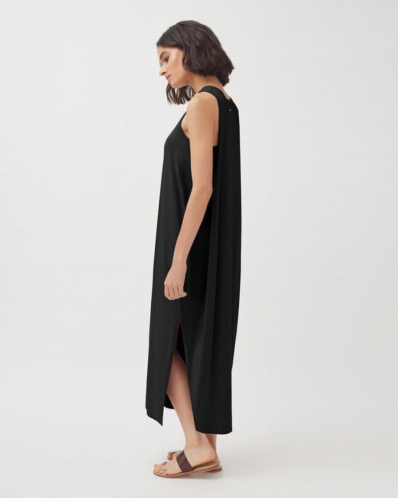 Cuyana Drape-Back Kleid Damen Schwarz | ZOV6922SA