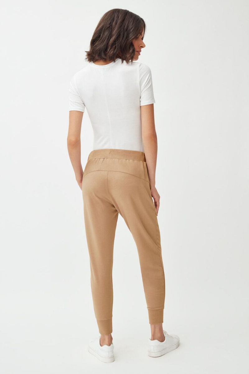 Cuyana French Terry Tapered Lounge Hose Damen Braun | UAH3268TP