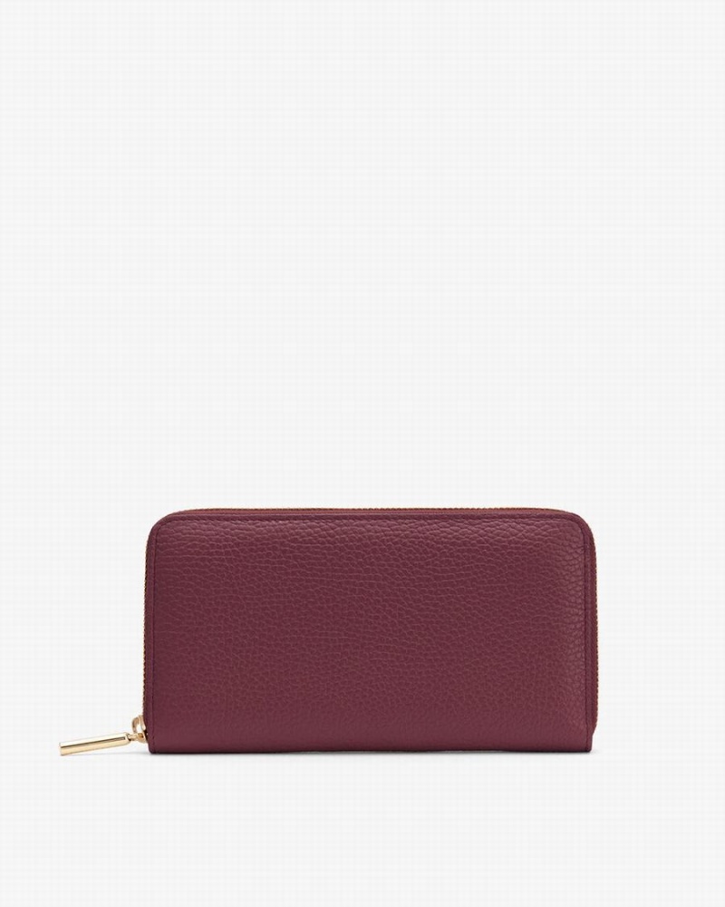 Cuyana Klassische Zip Around Geldbörse Damen Bordeaux Rosa | YGE539PU