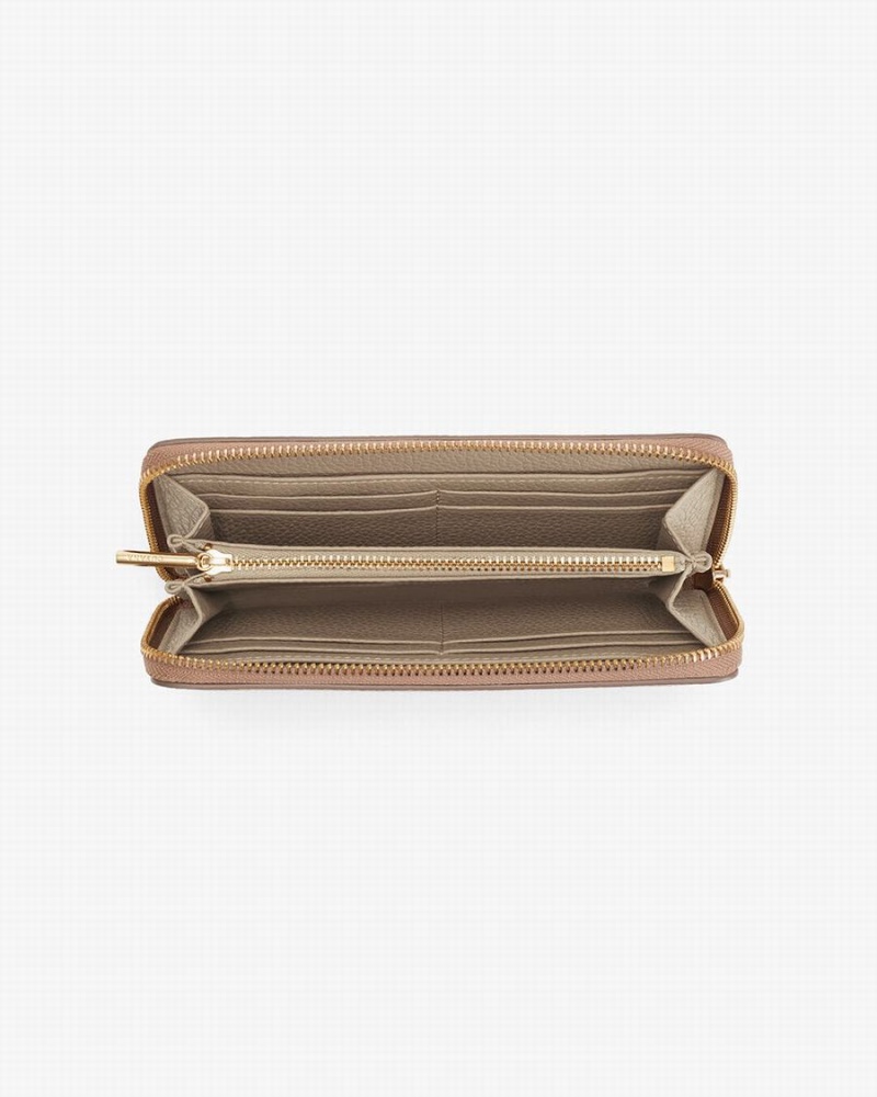 Cuyana Klassische Zip Around Geldbörse Damen Khaki Grau | UYS8916BK