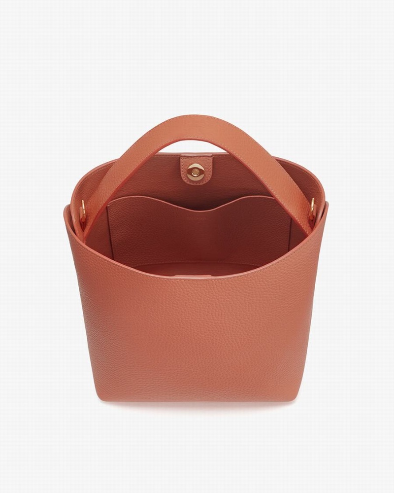 Cuyana Linea Bucket Tasche Damen Rot Braun | PAE2023OB