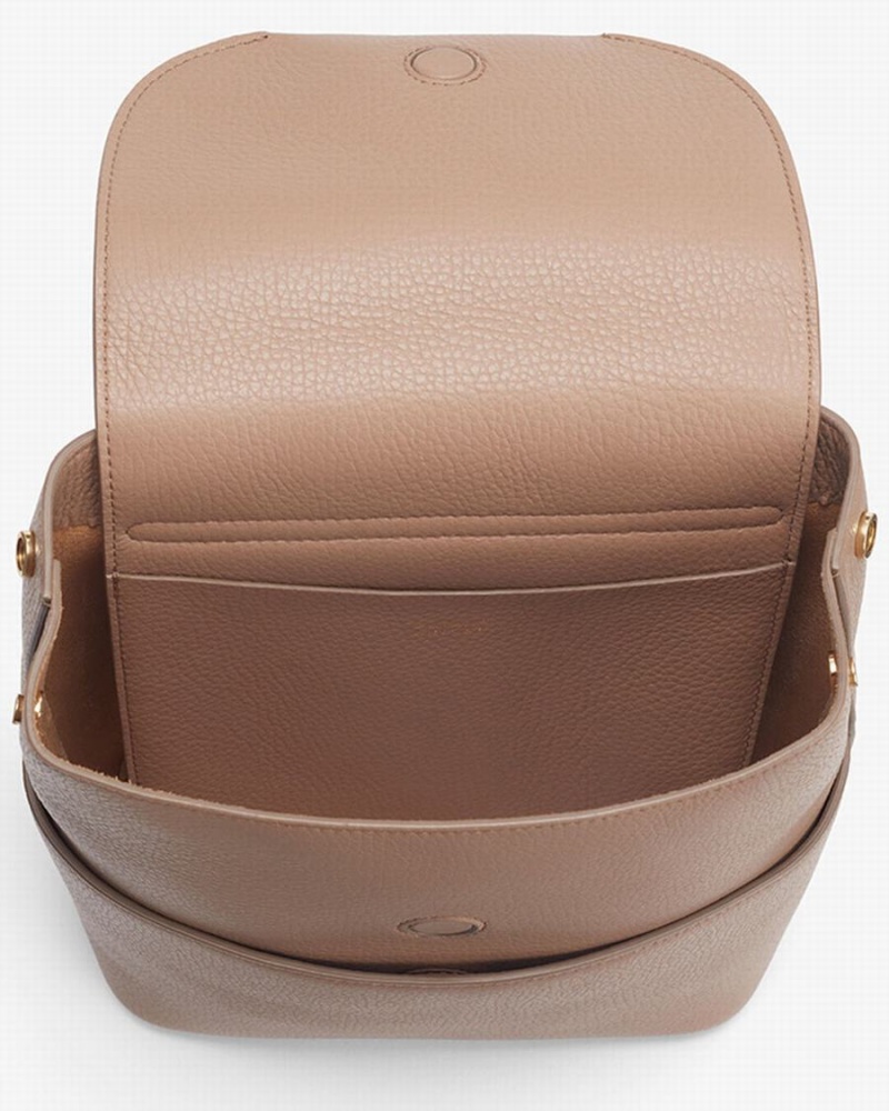 Cuyana Mini Leder Rucksäcke Damen Khaki | HFR1157HR