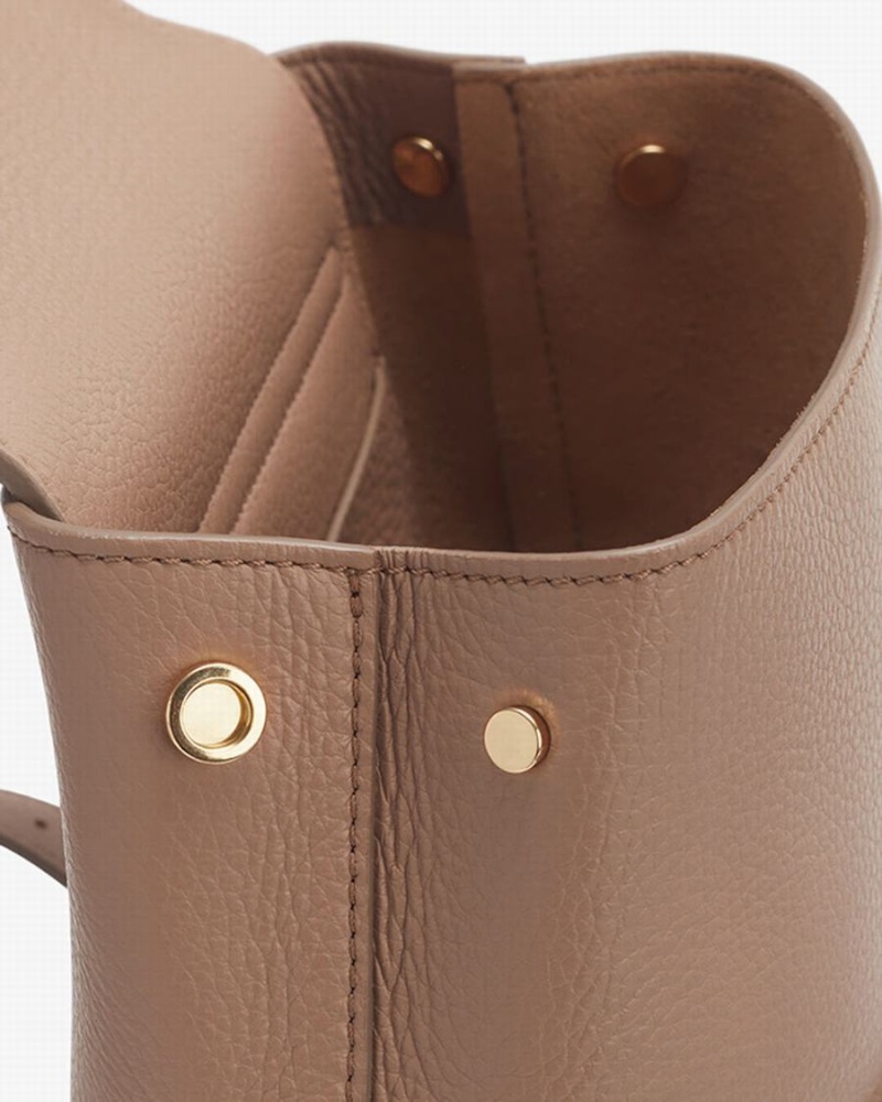 Cuyana Mini Leder Rucksäcke Damen Khaki | HFR1157HR