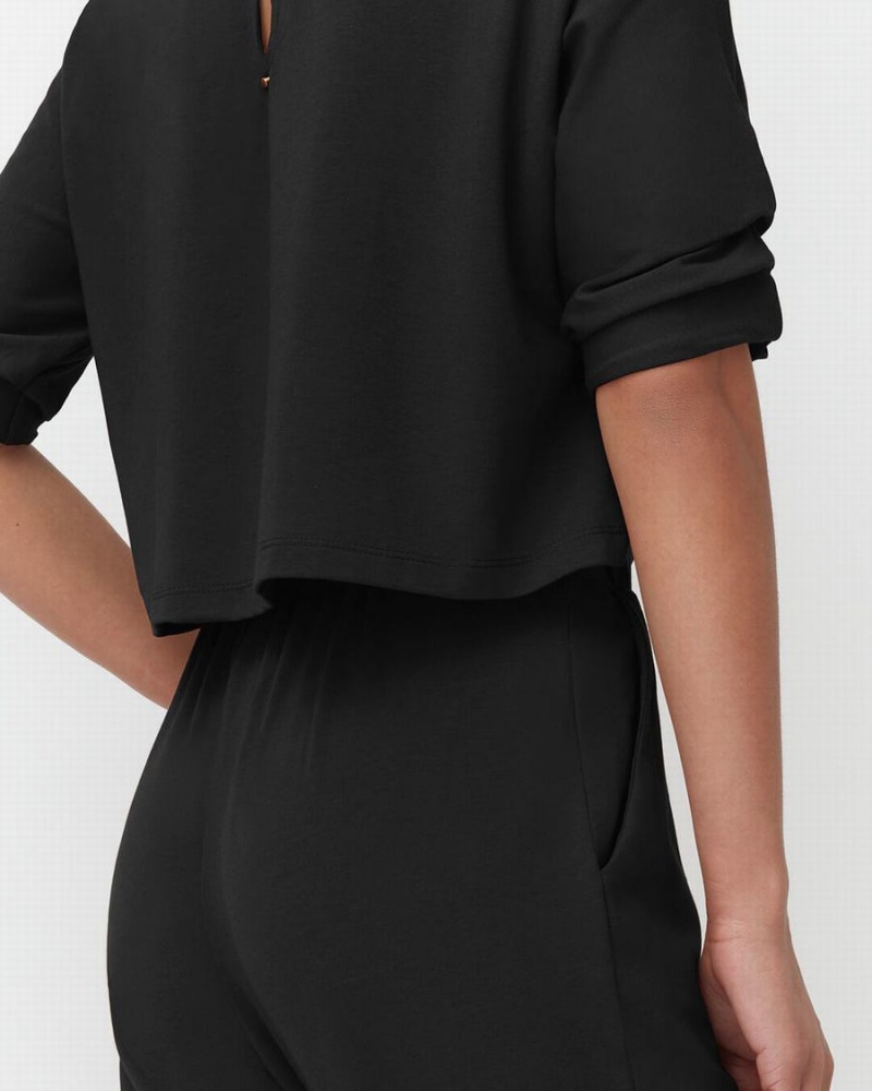 Cuyana Open-Back Kleid Damen Schwarz | TZX9336DL