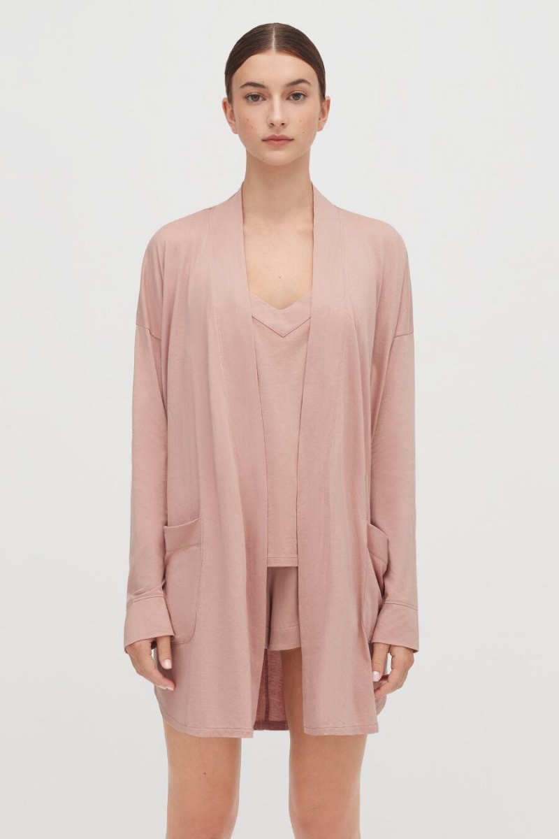 Cuyana Organic Pima Bademantel Damen Rosa | EGI7689XJ