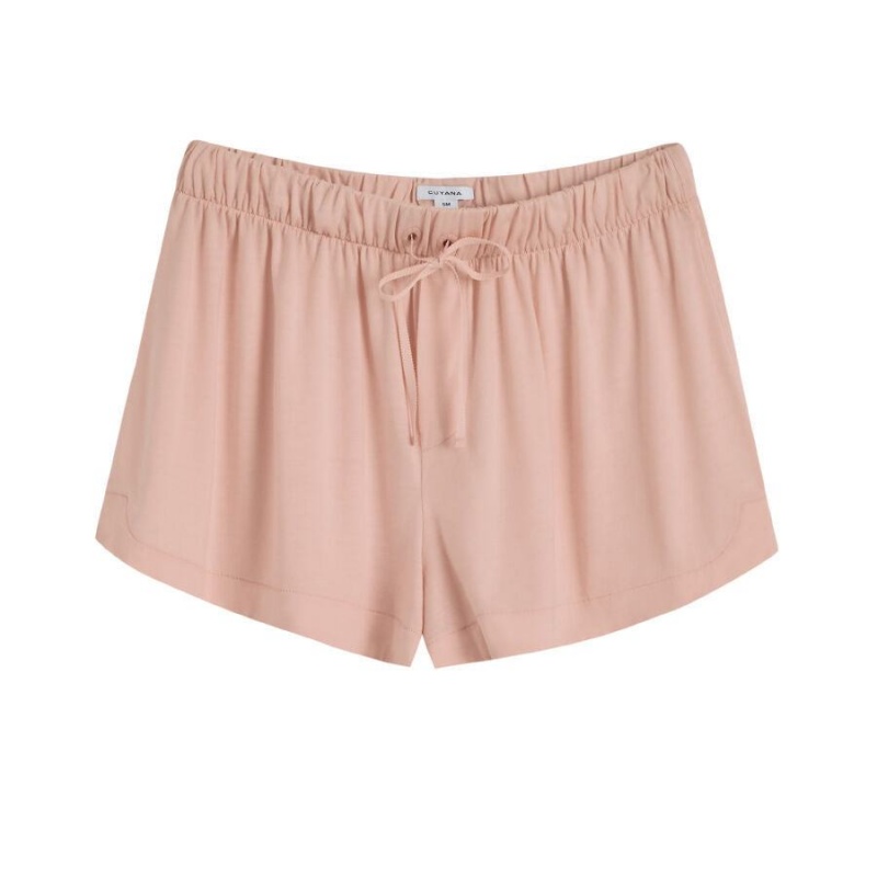 Cuyana Organic Pima Sleep Kurze Hose Damen Rosa | PPF8921LF