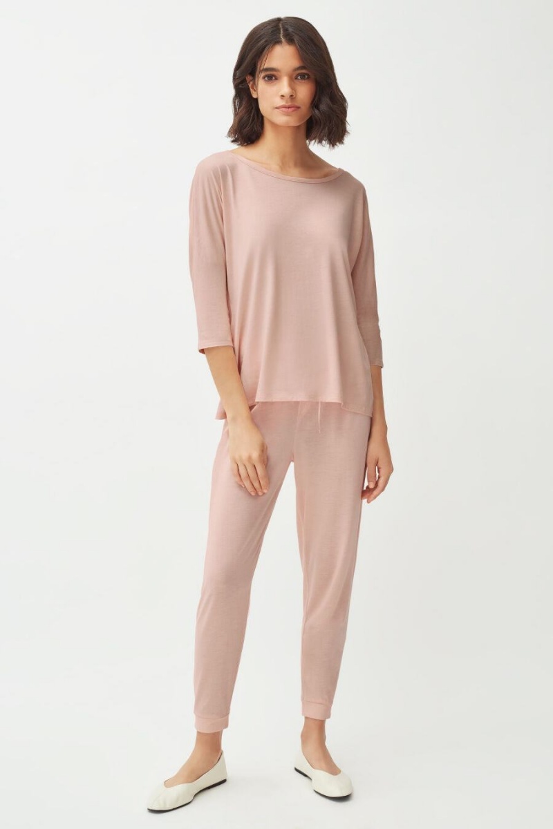 Cuyana Organic Pima Tapered Hose Damen Rosa | KLV5472AG