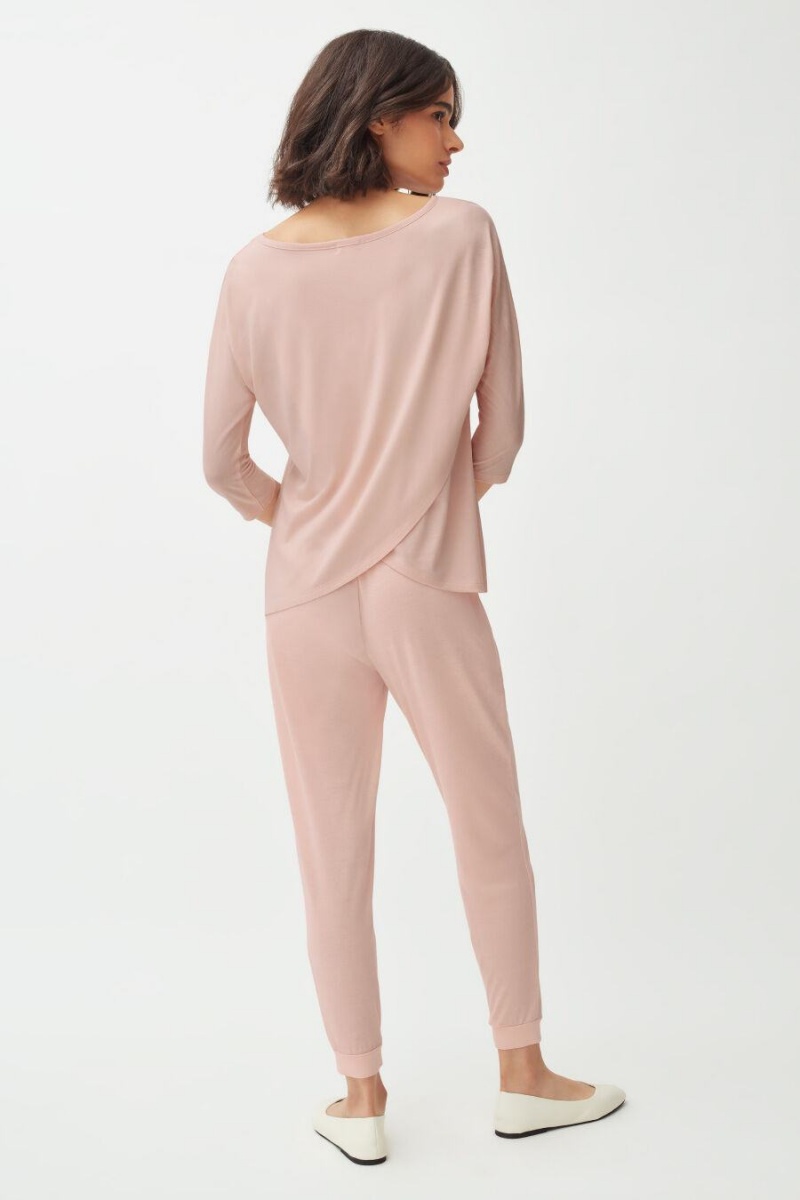 Cuyana Organic Pima Tapered Hose Damen Rosa | KLV5472AG