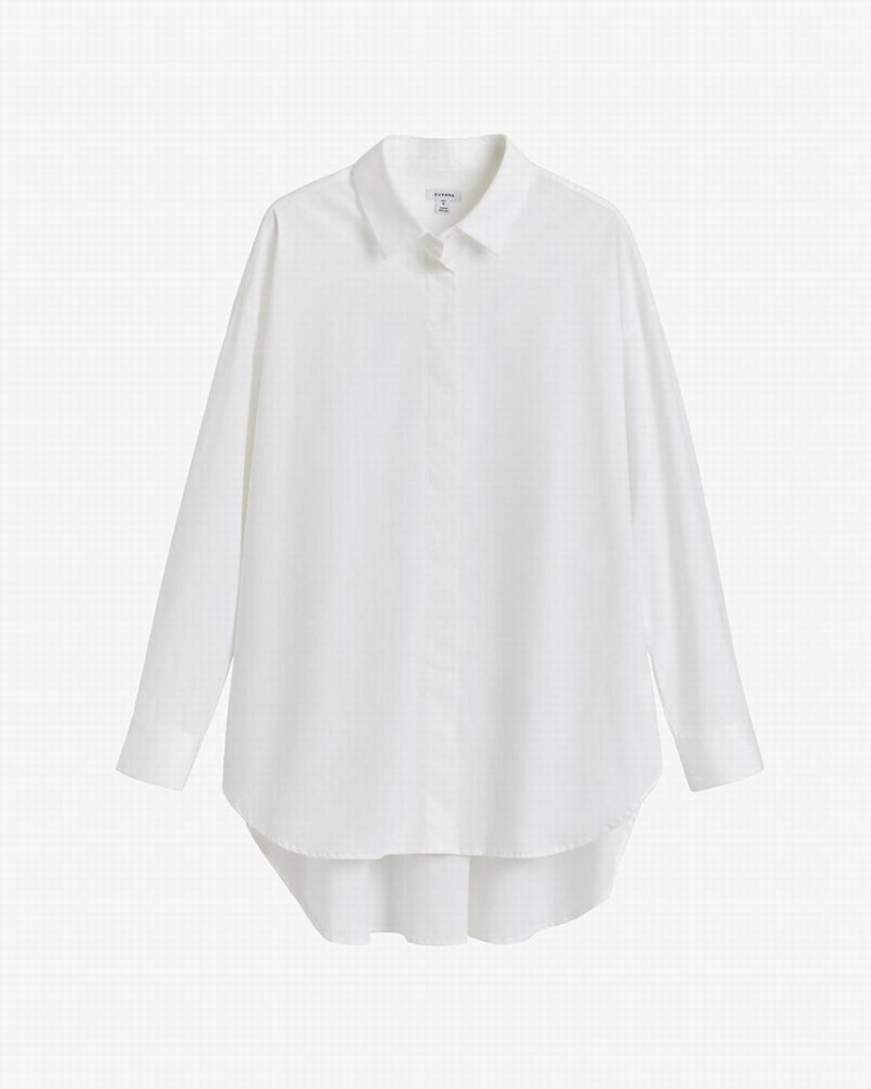 Cuyana Poplin Oversized Hemd Damen Weiß | LXT5756GO