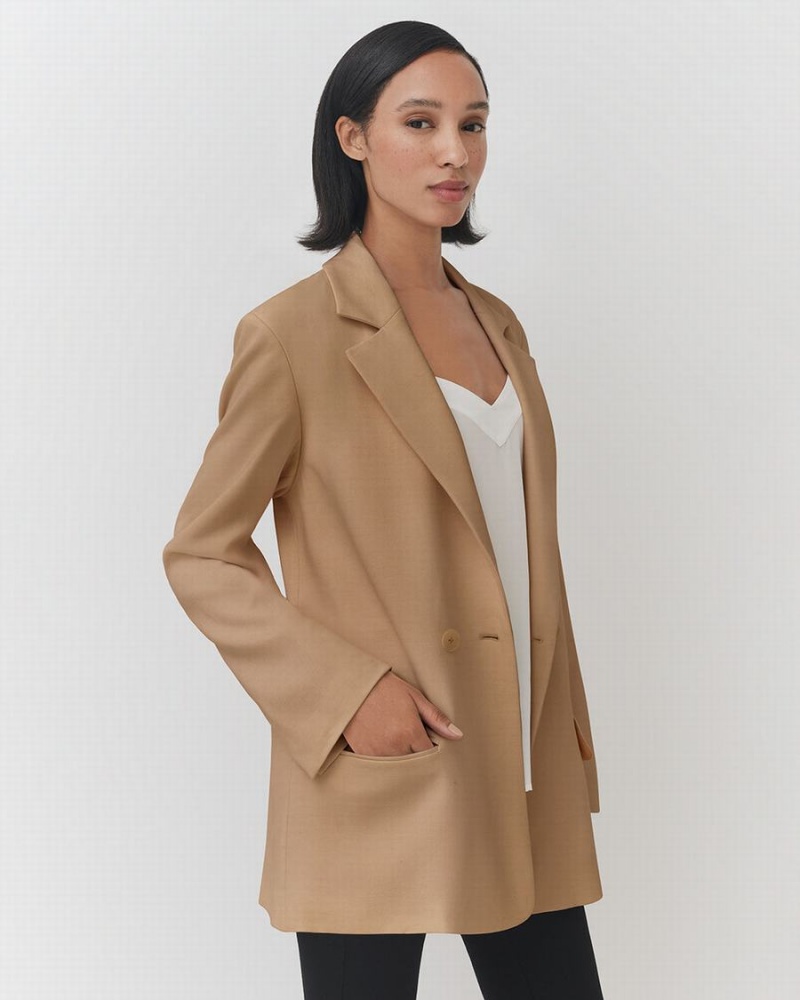 Cuyana Relaxed Blazer Damen Braun | HJD9964ZF