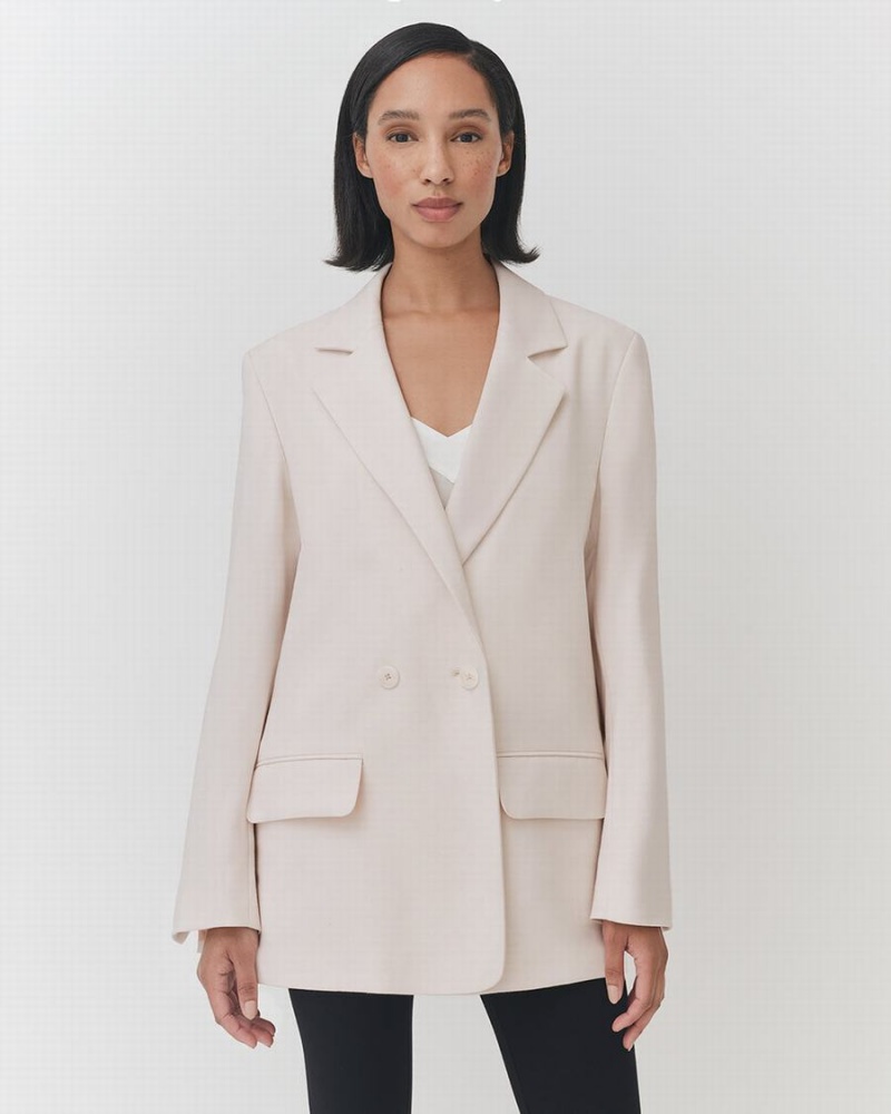 Cuyana Relaxed Blazer Damen Weiß Weiß | SYB13100XV