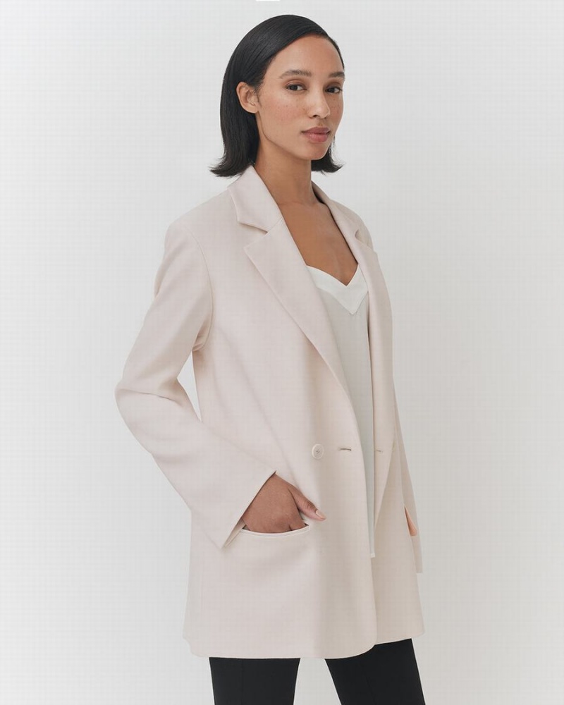 Cuyana Relaxed Blazer Damen Weiß Weiß | SYB13100XV