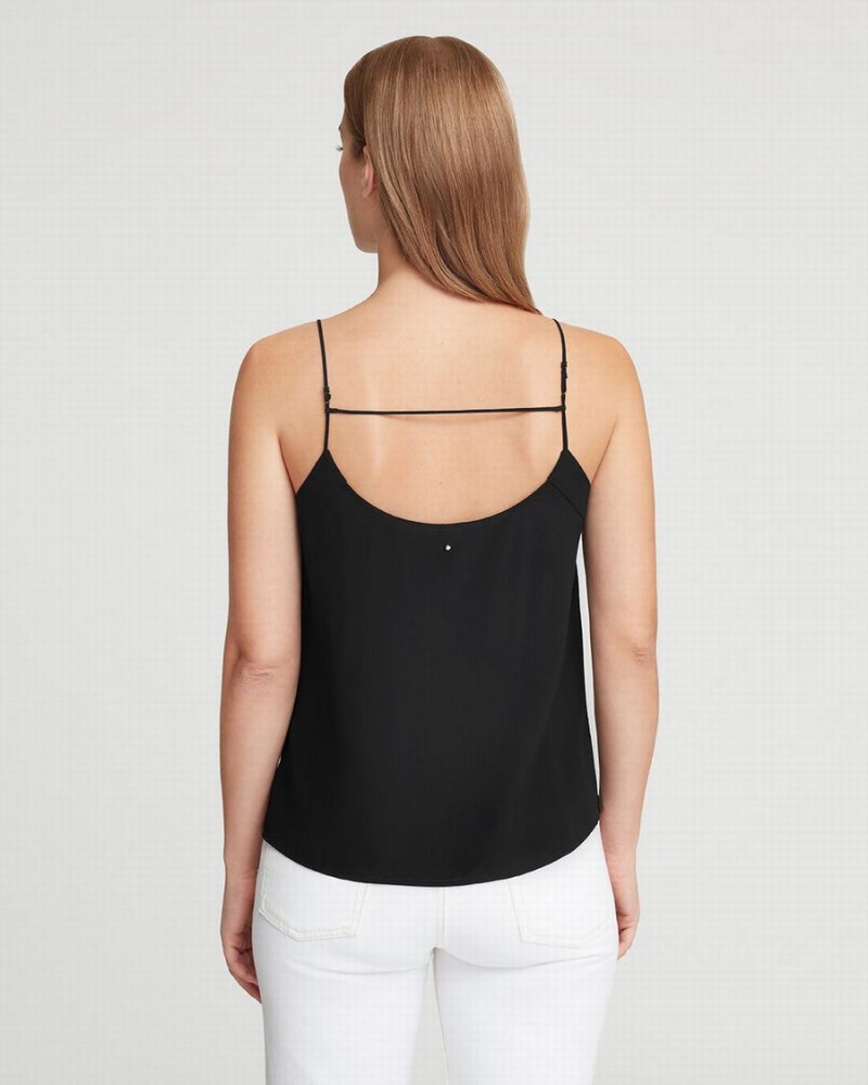 Cuyana Silk Cami Muskelshirt Damen Schwarz | BBV8741JM