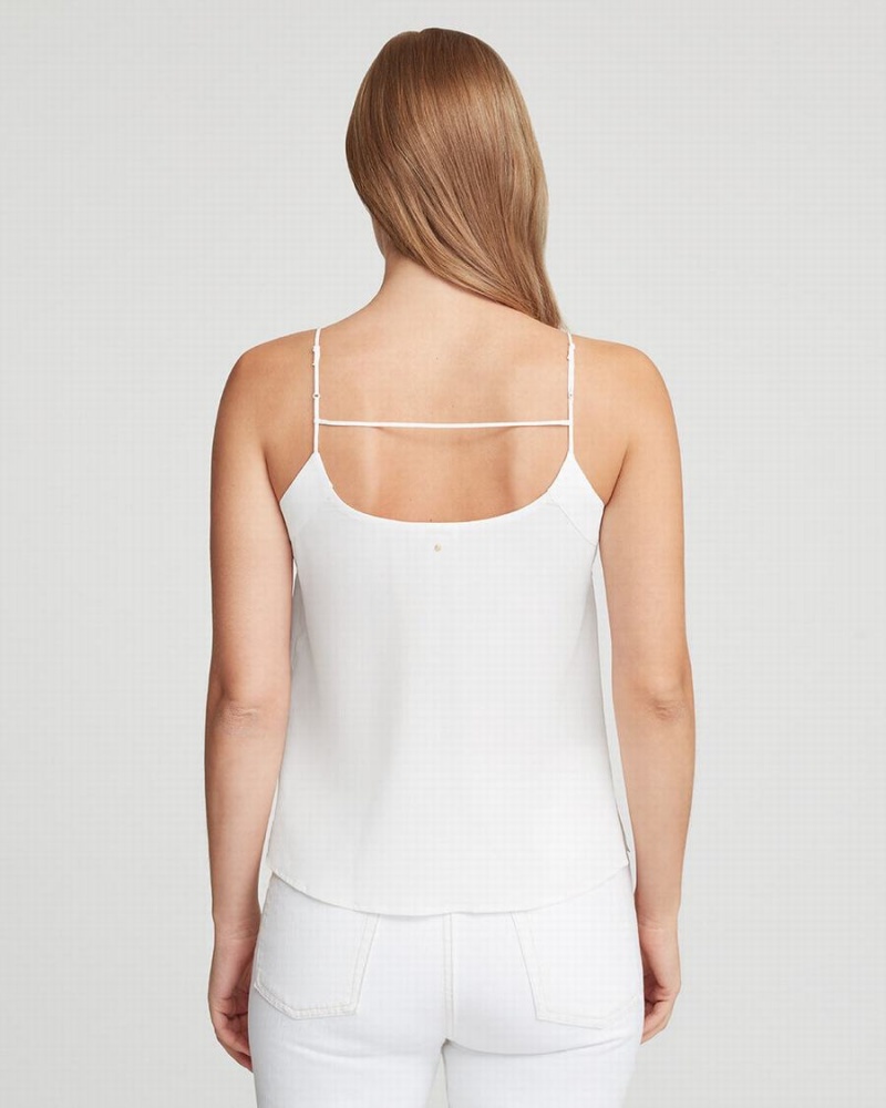 Cuyana Silk Cami Muskelshirt Damen Weiß | SLZ544VD