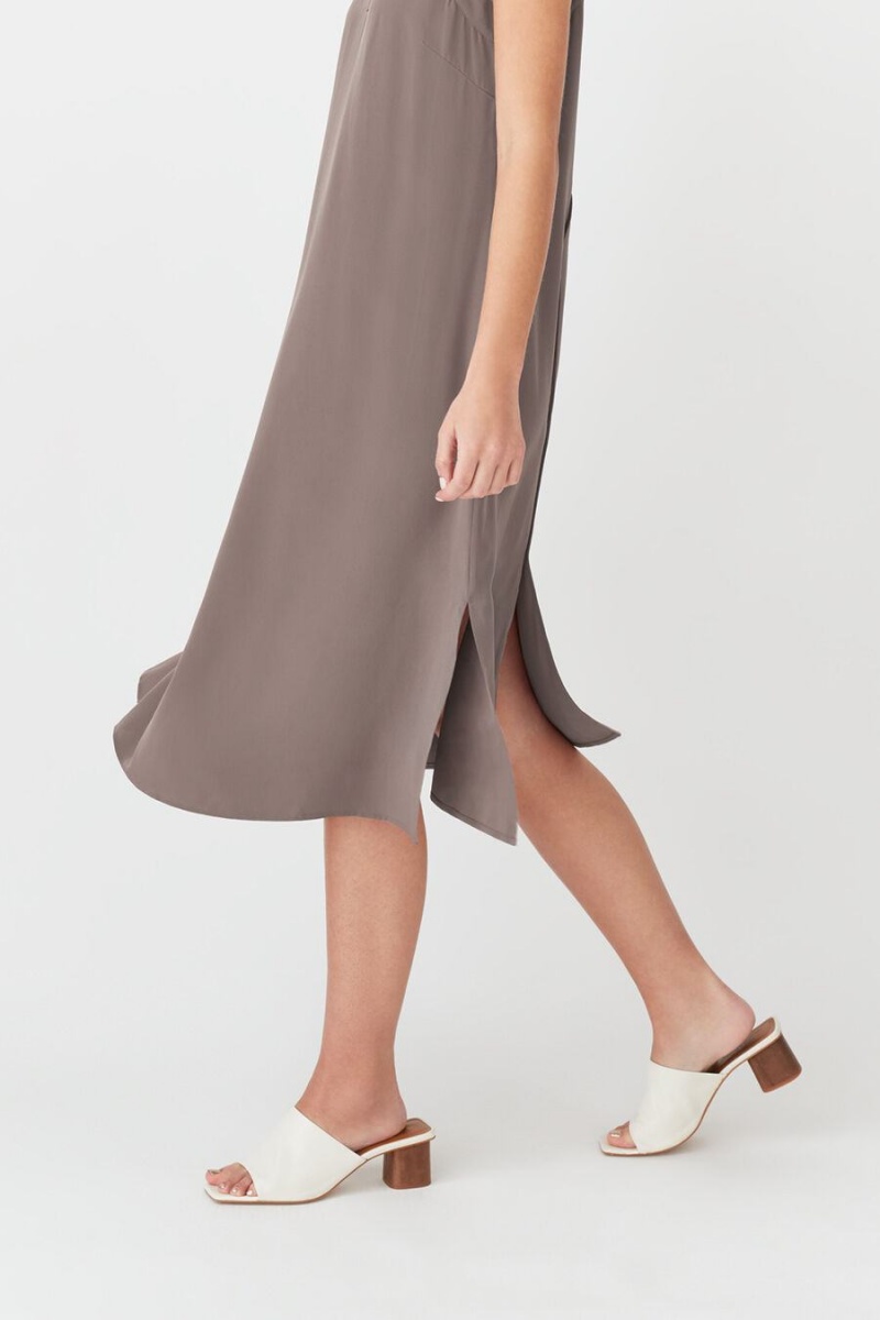 Cuyana Silk Slip Kleid Damen Hellbraun | NCA5610GE