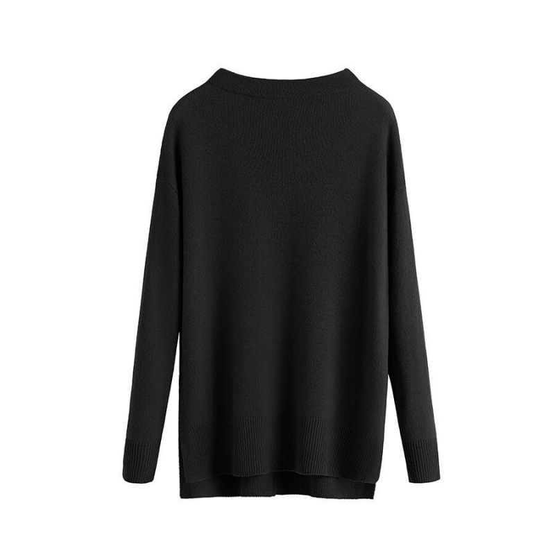 Cuyana Single-Origin Cashmere Funnel Neck Pullover Damen Schwarz | MZC5322HT