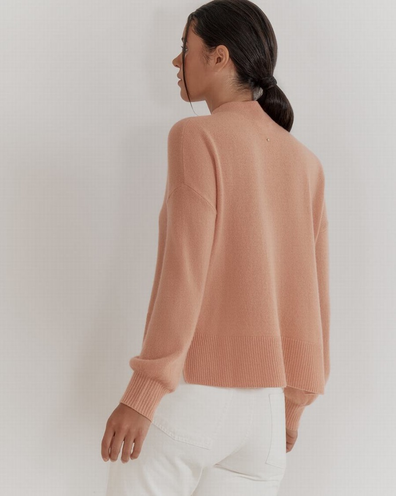 Cuyana Single Origin Cashmere Cropped Pullover Damen Beige | JGF391EF