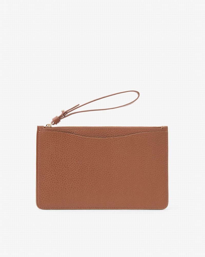 Cuyana Slim Wristlet Geldbörse Damen Braun | DZG748EY