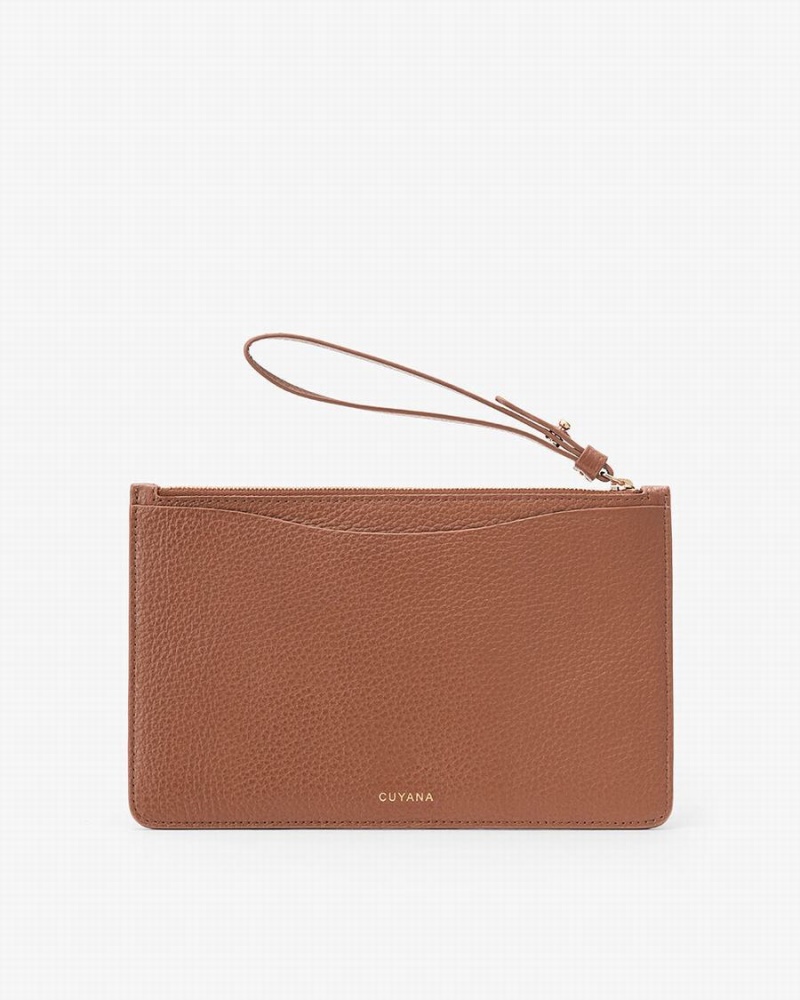 Cuyana Slim Wristlet Geldbörse Damen Braun | DZG748EY