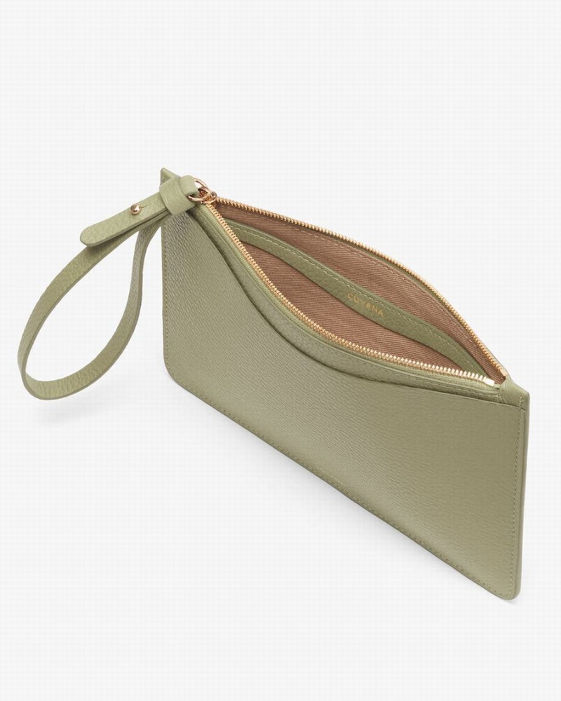 Cuyana Slim Wristlet Geldbörse Damen Grün | MRG2551EP