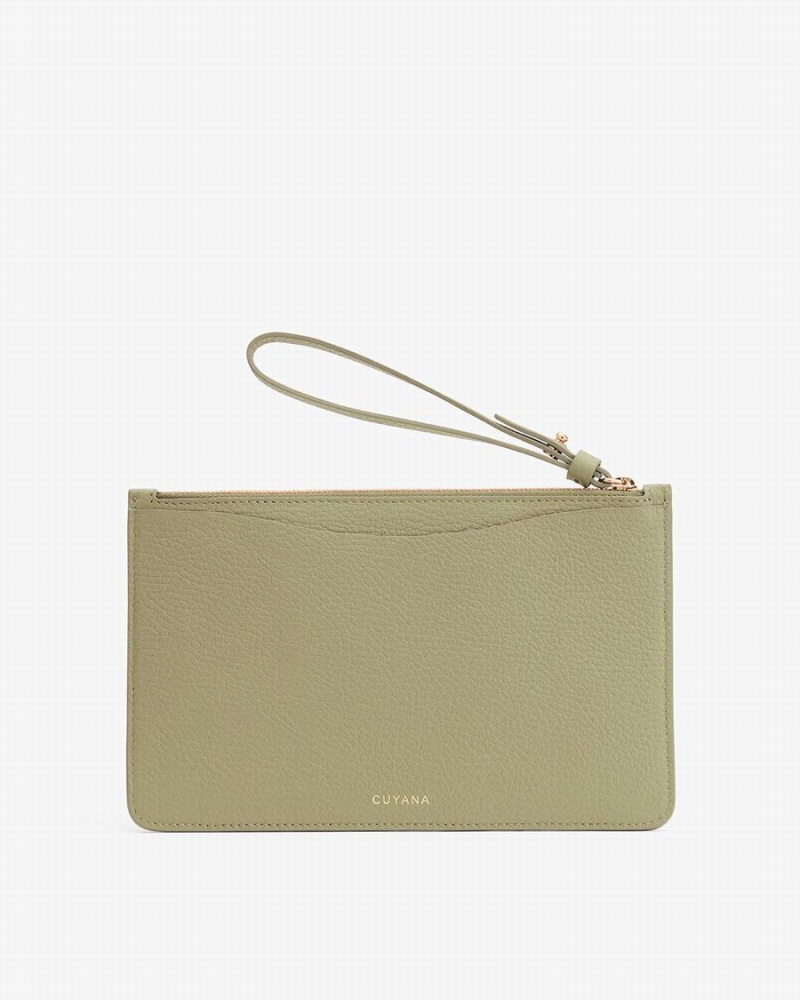 Cuyana Slim Wristlet Geldbörse Damen Grün | MRG2551EP