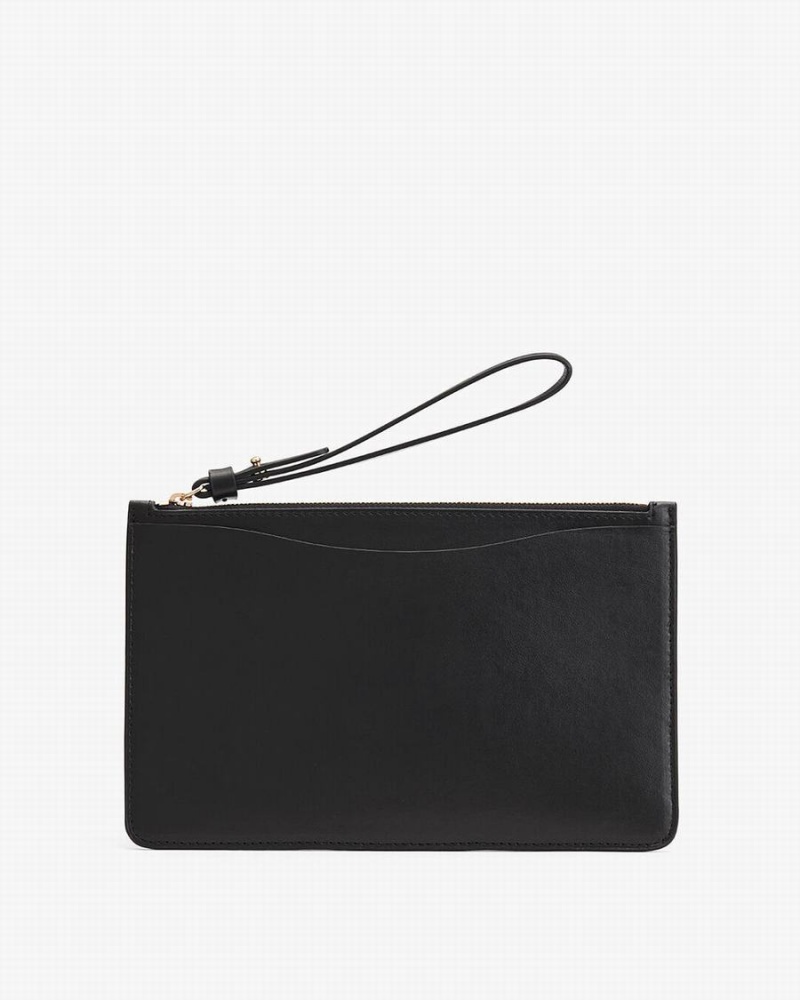 Cuyana Slim Wristlet Geldbörse Damen Schwarz | LBX2675FW