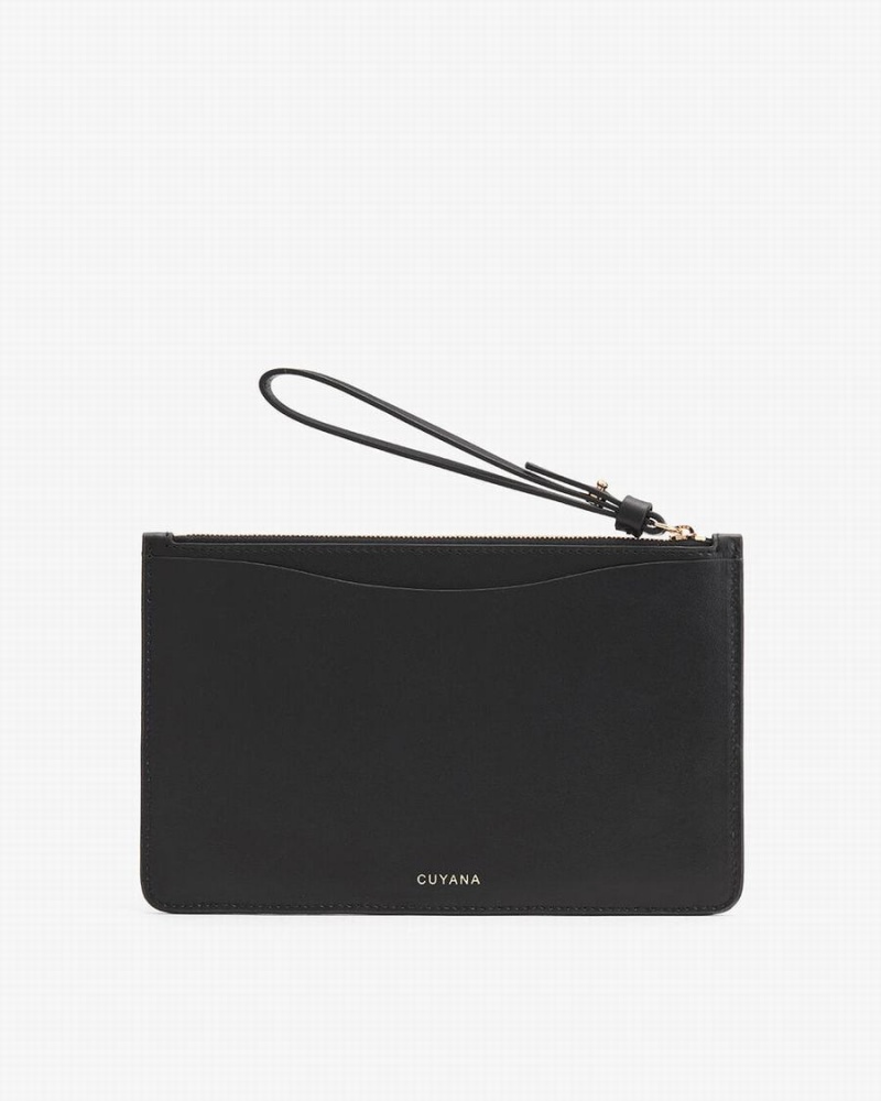 Cuyana Slim Wristlet Geldbörse Damen Schwarz | LBX2675FW