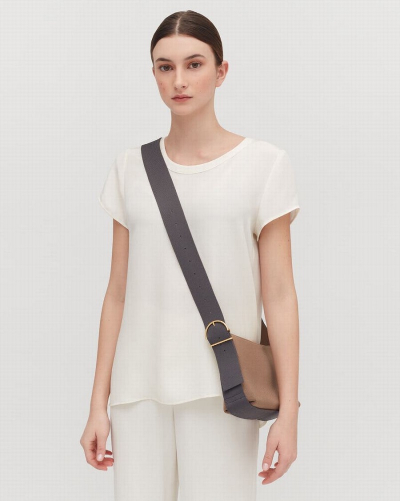 Cuyana Small Sling Crossbody Taschen Damen Khaki | QFT2521VW